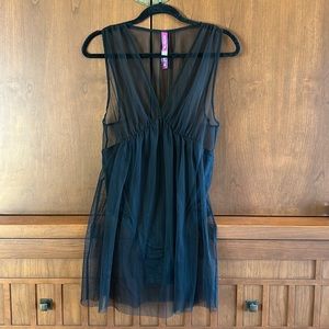 Adore Me Black Sheer Chemise Sexy Feminine